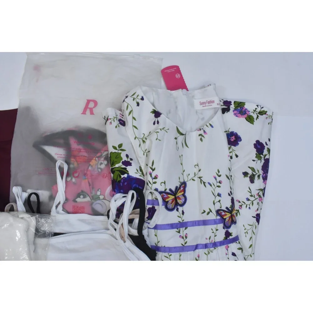 Wholesale Bulk Lot Of 11 Girls Size Large 10/12 Mixed Season Tops Bottoms